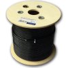 DATACOM S/FTP drát CAT7  PE,Fca  100m, plášť černý  OUTDOOR