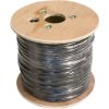 DATACOM FTP drát CAT6 PE, Fca 500m cívka, černý, OUTDOOR