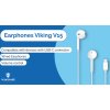 Sluchátka Viking V15/USB-C/Drát/Bílá