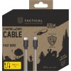 Tactical Fast Rope Aramid Cable USB-C/Lightning MFi 1m Grey