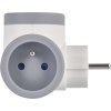 Rozbočovací zásuvka 2×, 1×USB-A+1×USB-C, bílo-šedá