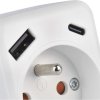 Rozbočovací zásuvka 1×, 1×USB-A+1×USB-C, bílá