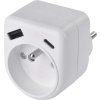 Rozbočovací zásuvka 1×, 1×USB-A+1×USB-C, bílá
