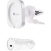 ER POWER CAR VENT MOUNT držák pro MagSafe nabíječku + 20W autonabíječka - bílá