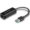 AXAGON ADE-SR, USB-A 3.2 Gen 1 - Gigabit Ethernet síťová karta, auto instal, černá