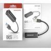 AXAGON ADE-SR, USB-A 3.2 Gen 1 - Gigabit Ethernet síťová karta, auto instal, černá