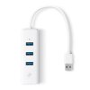 TP-Link UE330 - USB 3.0 3-portový hub & gigabitový ethernet adaptér 2 in 1 USB adaptér