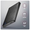 AXAGON hliníkový box pro 2,5" SATA SSD/HDD / EE25-XA6C / USB-C 3.2 Gen 1 / kabel 50cm