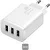 Baseus Travel Charger Compact wall Charger U+U+U, 17W EU White (CCXJ020102)