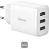 Baseus Travel Charger Compact wall Charger U+U+U, 17W EU White (CCXJ020102)