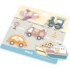 Dřevěné vkládací puzzle dopravní prostředky Viga