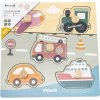 Dřevěné vkládací puzzle dopravní prostředky Viga