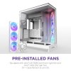 NZXT skříň H9 Flow RGB dvoukomorová ATX / 1x140 RGB mm / 1x 120mm RGB fan  / prosklená / bílá