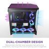 NZXT skříň H9 Flow RGB+ dvoukomorová ATX / 2x140 mm RGB fan / 1x120 RGB fan / prosklená / controller / černá