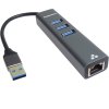 PremiumCord Adapter USB3.0 - RJ45 + 3x USB 3.0