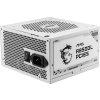 MSI zdroj MAG A850GL PCIE5 WHITE/ 850W/ ATX3.1/ akt. PFC/ 7 let celk. záruka/ 120mm fan/ modulární kabeláž/ 80PLUS Gold