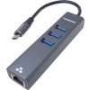 PremiumCord Adapter USB-C na Gigabit + 3x USB 3.0