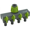 Rozdělovač hadicový pro 4 rychlospojky s uzávěrem