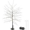 LED svítící stromek, 120 cm, venkovní i vnitřní, teplá bílá, časovač