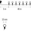 LED vánoční cherry řetěz – kuličky, 48 m, venkovní i vnitřní,studená bílá,programy,časovač