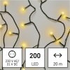 LED vánoční cherry řetěz – kuličky, 20 m, venkovní i vnitřní, teplá bílá, programy,časovač