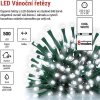 LED vánoční řetěz, 50 m, venkovní i vnitřní, studená bílá, programy, časovač