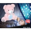 Plyšový usínáček medvídek s projektorem Milly Mally Bear pink