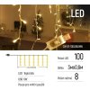 COLORWAY LED girlanda/ IP20 / 100 LED / délka 3m x 0,6m / teplá bílá/ napájení USB