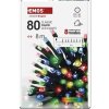 LED vánoční řetěz, 8 m, venkovní i vnitřní, multicolor, programy, časovač