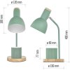 Stolní lampa POPPY na žárovku E27, zelená