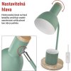 Stolní lampa POPPY na žárovku E27, zelená
