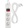 Přepěťová ochrana – 3 zásuvky, 1,5 m, bílá