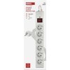Přepěťová ochrana – 6 zásuvek, 1,5 m, bílá