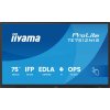 75" iiyama TE7512MIS-B4AG:IPS,4K,40P,USB-C