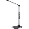 IMMAX LED stolní lampička HERON NEW/ Qi nabíjení/ 8,5W/ DC 12V/2A/ stmívatelná/ sklápěcí rameno/ stříbrná