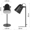 Stolní lampa NINA na žárovku E27, černá