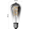 LED žárovka DECO SMOKED ST64 / E27 / 4,5 W (19 W) / 180 lm / flame