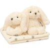 Dárková sada bílý králíček s chrastítkem a dečkou Baby Mix 0- 12 m