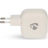 NEDIS síťová nabíječka/ 35 W/ PD 3.0/ rychlé nabíjení/ 1.75 / 2.33 / 2.92 / 3.0 A/ 2x USB-C/ bílá