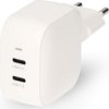 NEDIS síťová nabíječka/ 35 W/ PD 3.0/ rychlé nabíjení/ 1.75 / 2.33 / 2.92 / 3.0 A/ 2x USB-C/ bílá