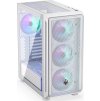 Endorfy skříň Arx 500 White ARGB / ATX / 4x140 ARGB fan (až 7 fans) / 2xUSB-A / USB-C / tvrz. sklo  / mesh panel /  bílá