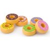 Dětská dřevěná hračka Viga sada 6 dřevěných donutů