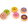 Dětská dřevěná hračka Viga sada 6 dřevěných donutů