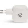 NEDIS síťová nabíječka/ 45 W/ PD 3.0/ rychlé nabíjení/ 2.25 / 3.0 A/ 2x USB-C/ bílá