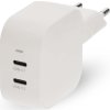 NEDIS síťová nabíječka/ 45 W/ PD 3.0/ rychlé nabíjení/ 2.25 / 3.0 A/ 2x USB-C/ bílá