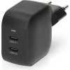 NEDIS síťová nabíječka/ 35 W/ PD 3.0/ rychlé nabíjení/ 1.75 / 2.33 / 2.92 / 3.0 A/ 2x USB-C/ černá