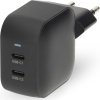 NEDIS síťová nabíječka/ 45 W/ PD 3.0/ rychlé nabíjení/ 2.25 / 3.0 A/ 2x USB-C/ černá