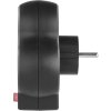 Rozbočovací zásuvka 2×, vyp., 1×USB-A+1×USB-C, černá