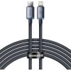 Baseus Type-C - Lightning cable, Crystal Shine Series Fast Charging Data Cable 20W 2m Black (CAJY000301)