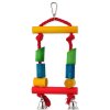 Hračka Bird Jewel houpačka dřevěná s lanem barevná 25cm